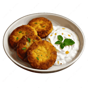 Aloo Tikki With Chickpeas